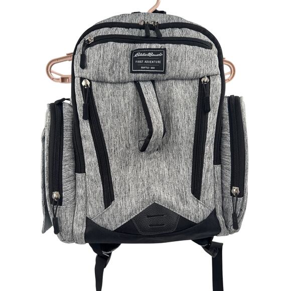 Eddie Bauer Rainer gray backpack diaper bag - Picture 1 of 10